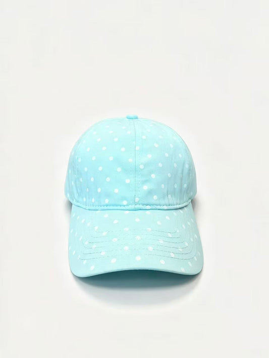 Light Blue Polka Dot Baseball Cap - Unisex Dad Hat